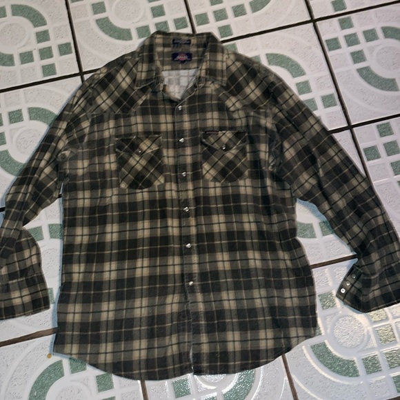 Men long sleeve flannel shirt - Picture 2 of 4